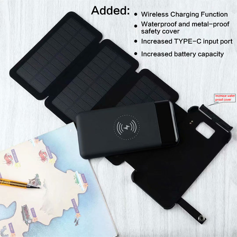 Detachable Solar Power Bank Wireless Charging Detachable Solar Power Bank Wireless Charging